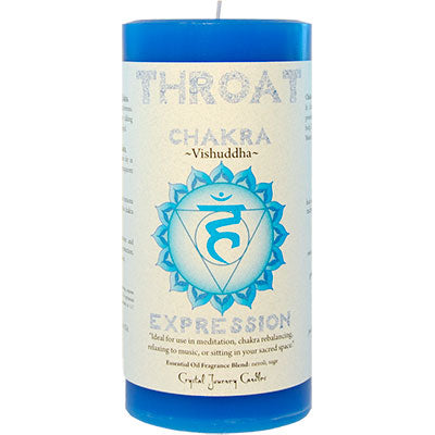 Chakra Pillar Candle ~ Throat Chakra ~ Vishuddha