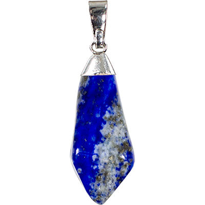 Lapis Lazuli Diamond Shape Stone Pendant Necklace