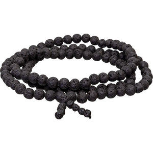 Lava Stone Mala Prayer Bracelet - a Natural Diffuser for Balance and Strength