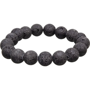 Lava Stone Bracelet (12 mm) - a Natural Diffuser for Balance and Strength