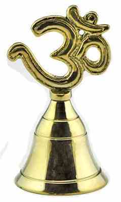 Om Symbol Brass Altar Bell (3.5")