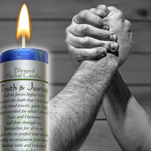 Truth and Justice ~ Blessed Herbal Candle