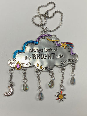 Always Look At The Bright Side Cloud Car Charm