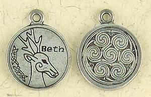 Celtic Astrology ~ Beth ~ Pewter Necklace