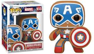 Funko Pop Vinyl Figurine Gingerbread Captain America #933 - Marvel Holiday