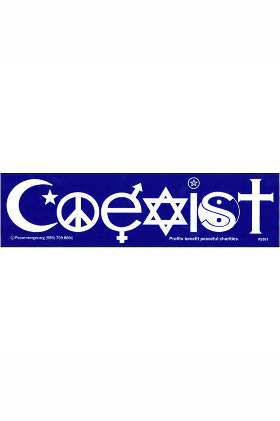 COEXIST Bumper Sticker - Multifaith Interfaith Vinyl Decal