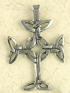 Celtic Infinity Cross with Circle ~ Pewter Necklace ~ Eire, The Celtic Collection