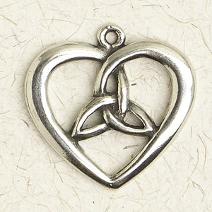 Celtic Heart with Center Weave ~ Pewter Necklace ~ Eire, The Celtic Collection