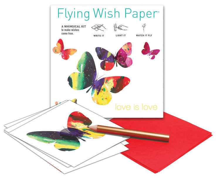 LOVE IS LOVE Butterflies Mini Flying Wish Paper Kit