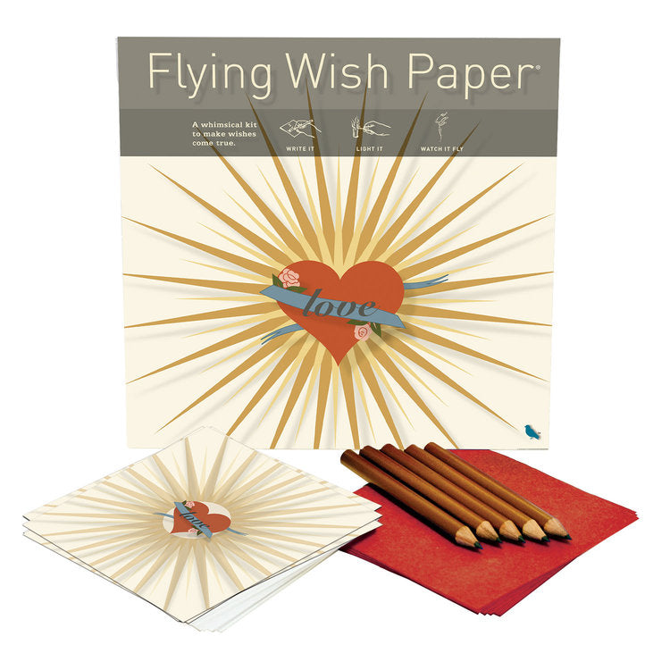 LOVE Tattoo Large Flying Wish Paper Kit