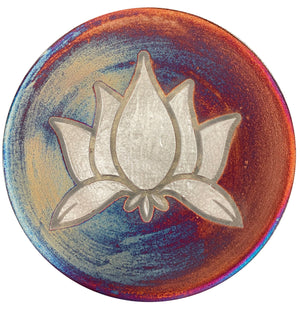 Lotus Medium Silhouette Plate from Raku Pottery