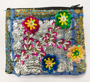 Flower Sequin Coin Purse