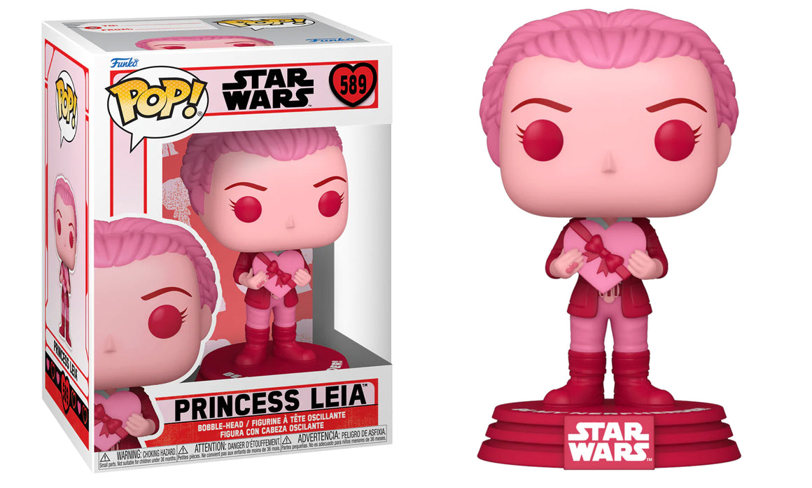 Funko Pop Vinyl Figure Valentine Princess Leia #589 - Star Wars