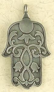The Hamsa ~ Pewter Necklace ~ Mitzvah, The Hebrew Collection