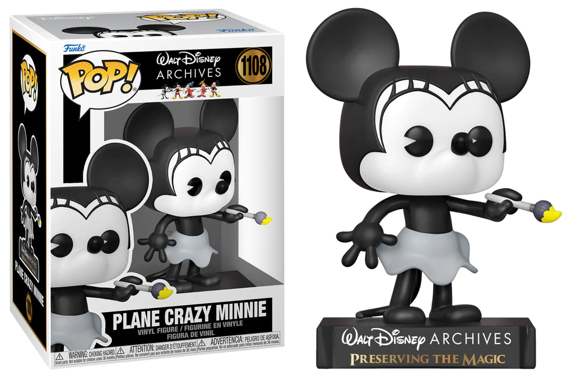 Funko Pop Vinyl Figure Plane Crazy Minnie Mouse #1108 - Disney