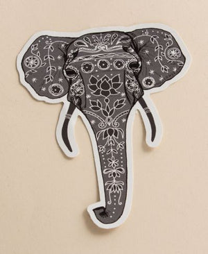 Painted Elephant Sticker