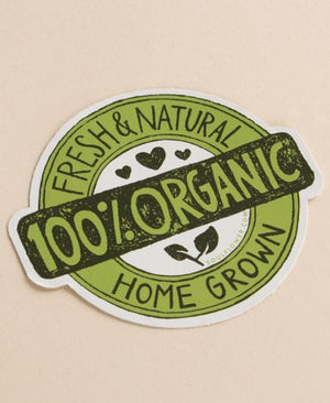 100% Organic Badge Sticker