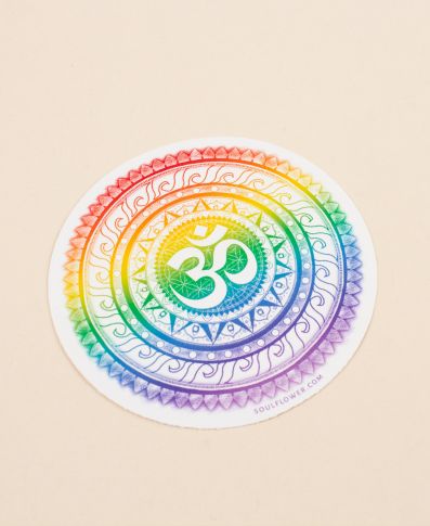 Rainbow OM Mandala Sticker