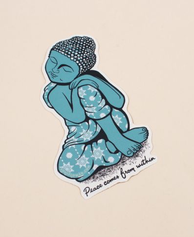 Peace Comes from Within Buddha Sticker