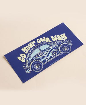 Go Your Own Way VW Beetle Bumper Sticker