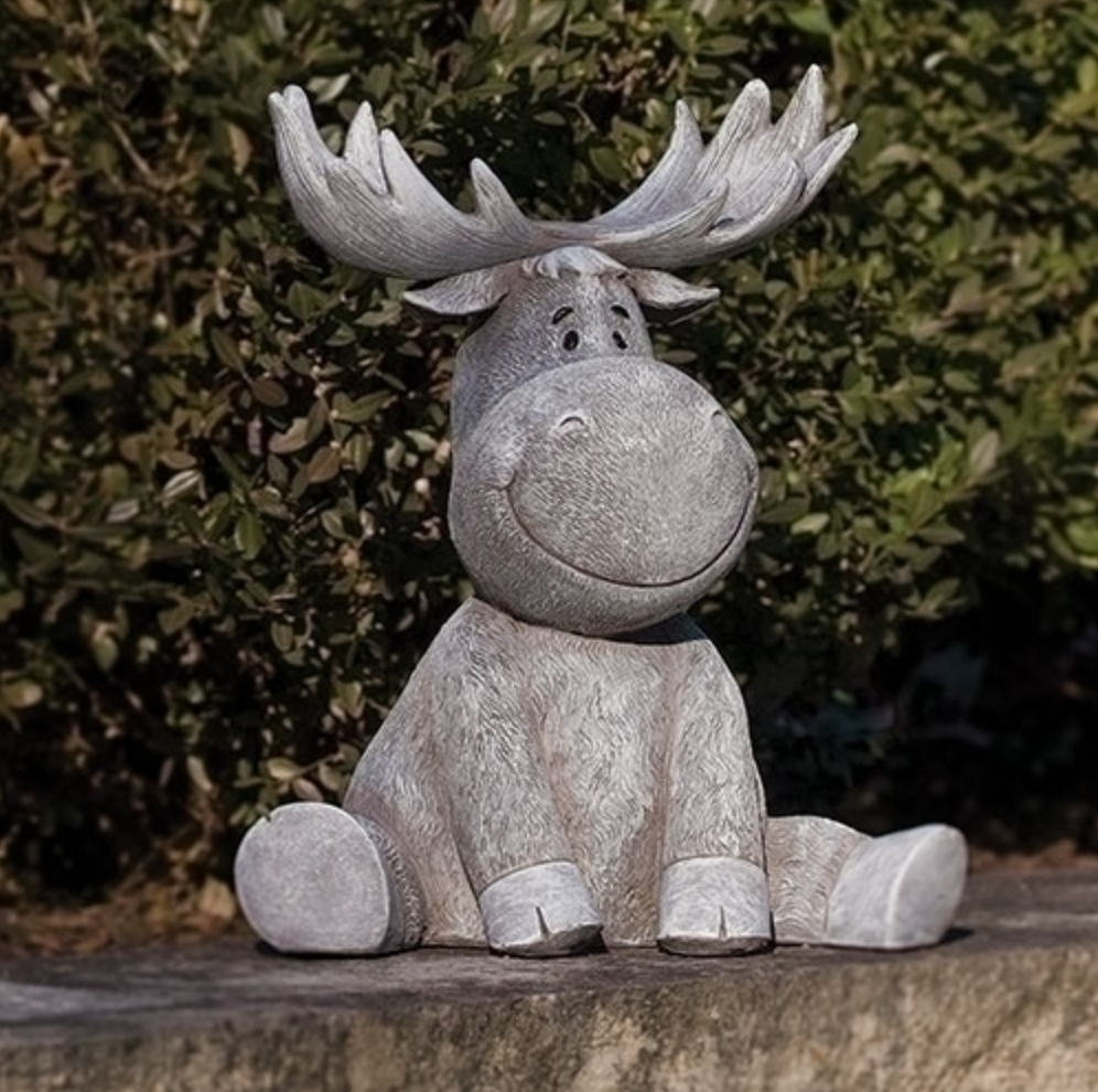 Friendly Moose Pudgy Pals Garden Statue