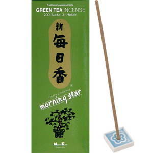Morning Star Green Tea Incense - 200 Sticks Pack