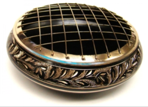 Brass Screen Charcoal Burner 6"D