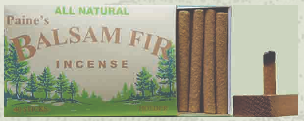 Balsam Fir Incense Logs and Holder All Natural