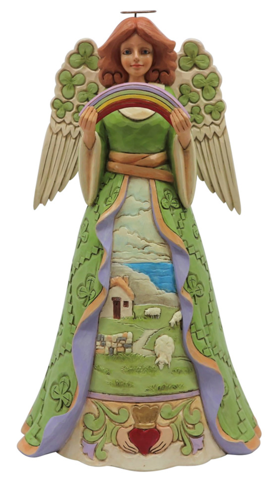 Irish Angel with Shamrock Wing Figurine from Jim Shore Heartwood Creek