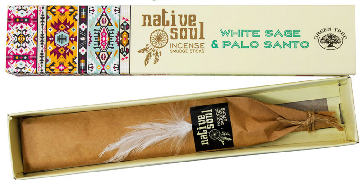 Native Soul Green Tree Incense 15 gr - White Sage & Palo Santo