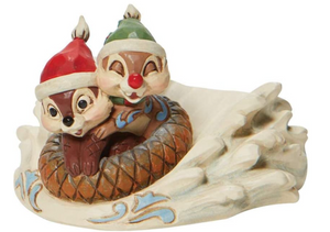 Chip n' Dale Sledding Saucer by Jim Shore Disney Traditions