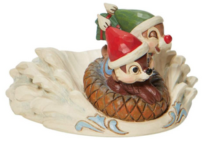 Chip n' Dale Sledding Saucer by Jim Shore Disney Traditions