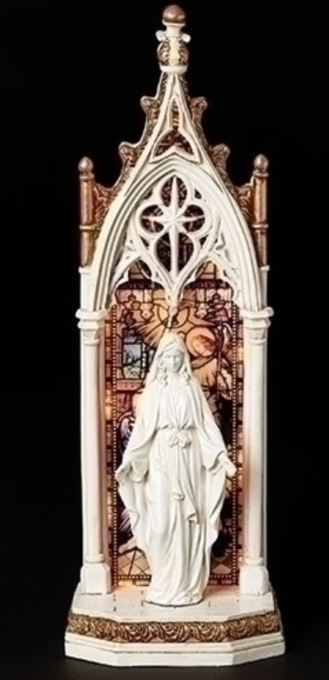 LED Our Lady Of Grace Arch Window Figure - 11.75"