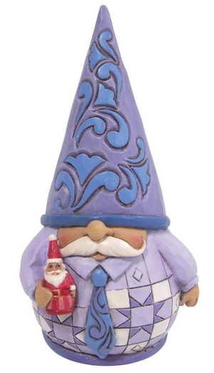 Purple Gnome w/Santa by Jim Shore Heartwood Creek