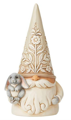 Woodland Gnome Holding Bunny Statue by Jim Shore Heartwood Creek