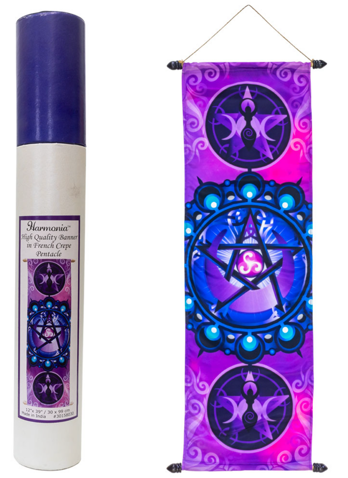 High Quality French Crepe Poly Banner - Pentacle
