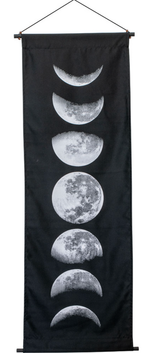 Cotton Hand Printed Banner - Moon Phases