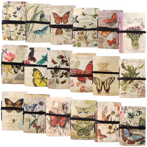 Vintage Butterfly Mini Tie Journal
