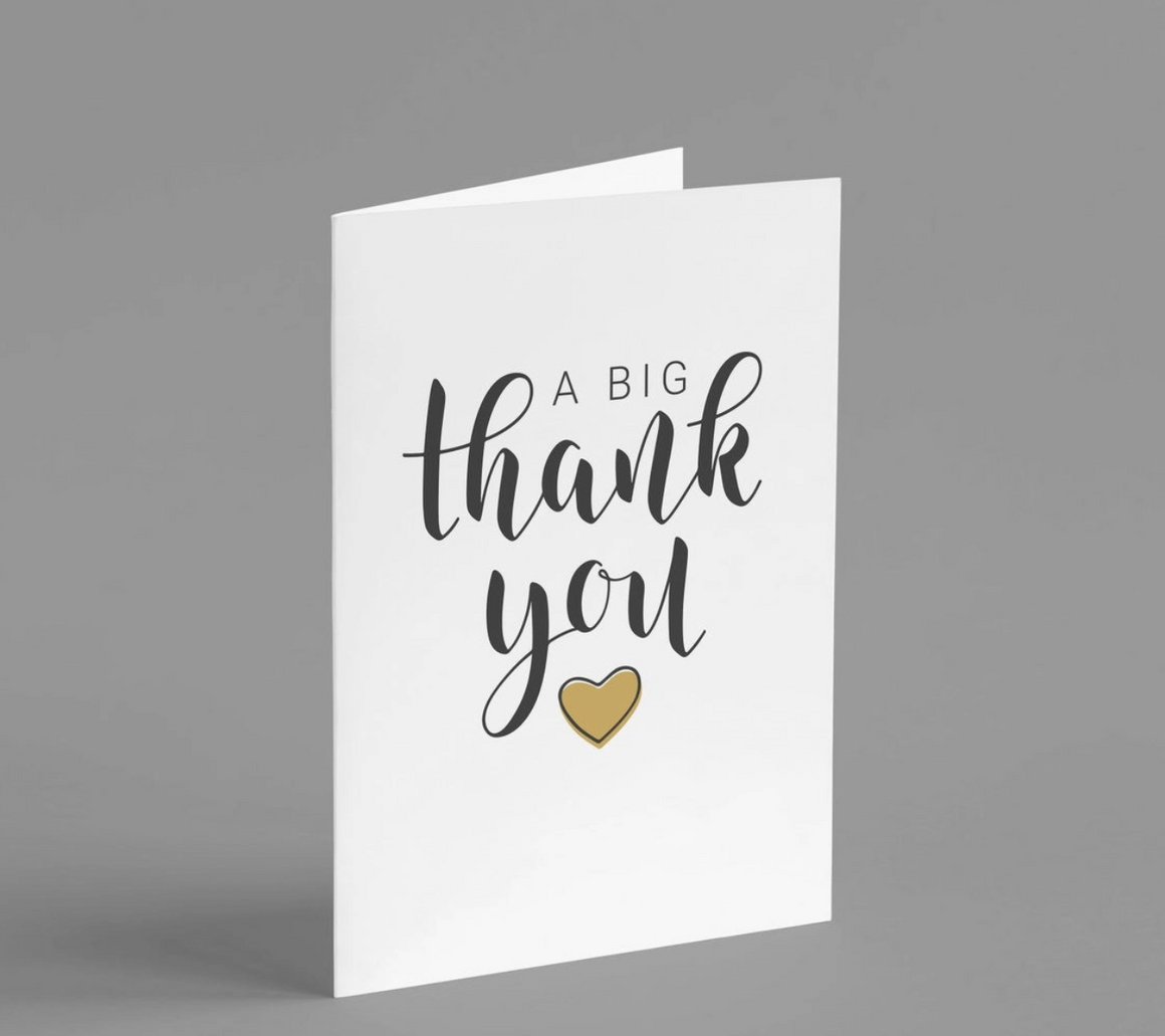 A Big Thank You - Thank You Card