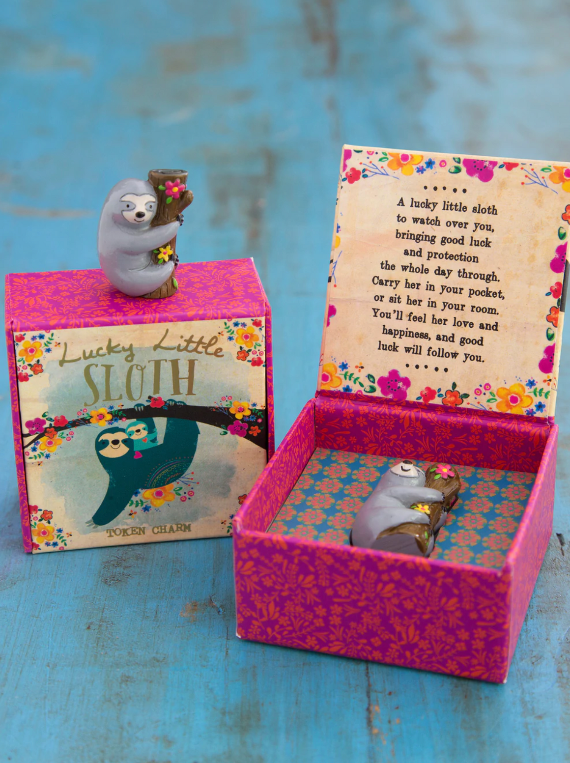 Lucky Little Sloth ~ Lucky Charm Box Gift Set