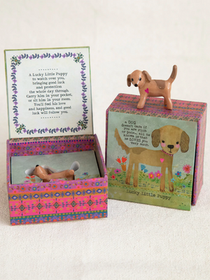 Lucky Little Puppy ~ Lucky Charm Box Gift Set