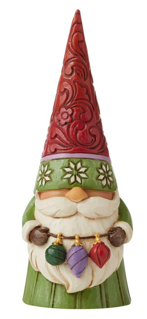 Christmas Gnome Holding Ornaments  Figure by Jim Shore Heartwood Creek