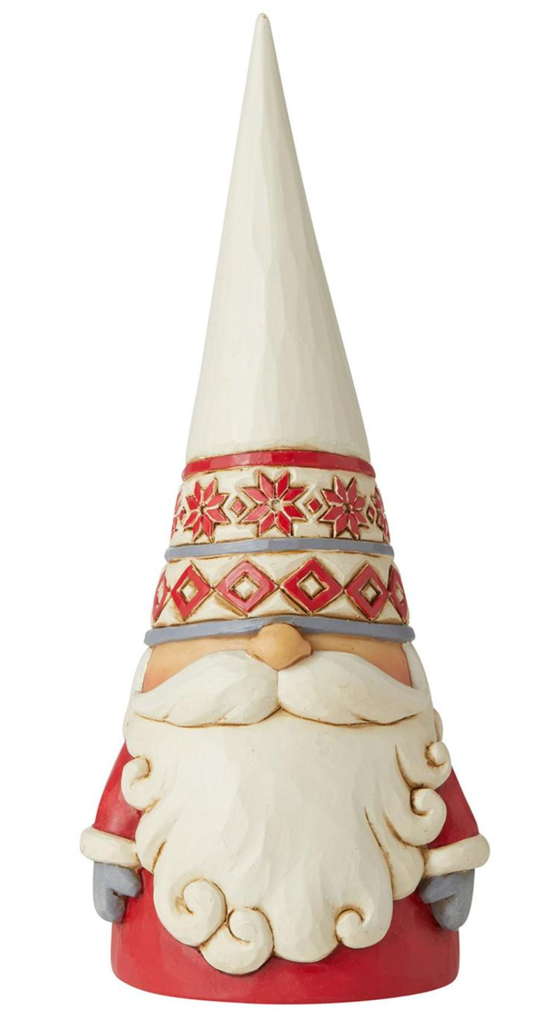 White Snowflake Hat Gnome Figure by Jim Shore Heartwood Creek