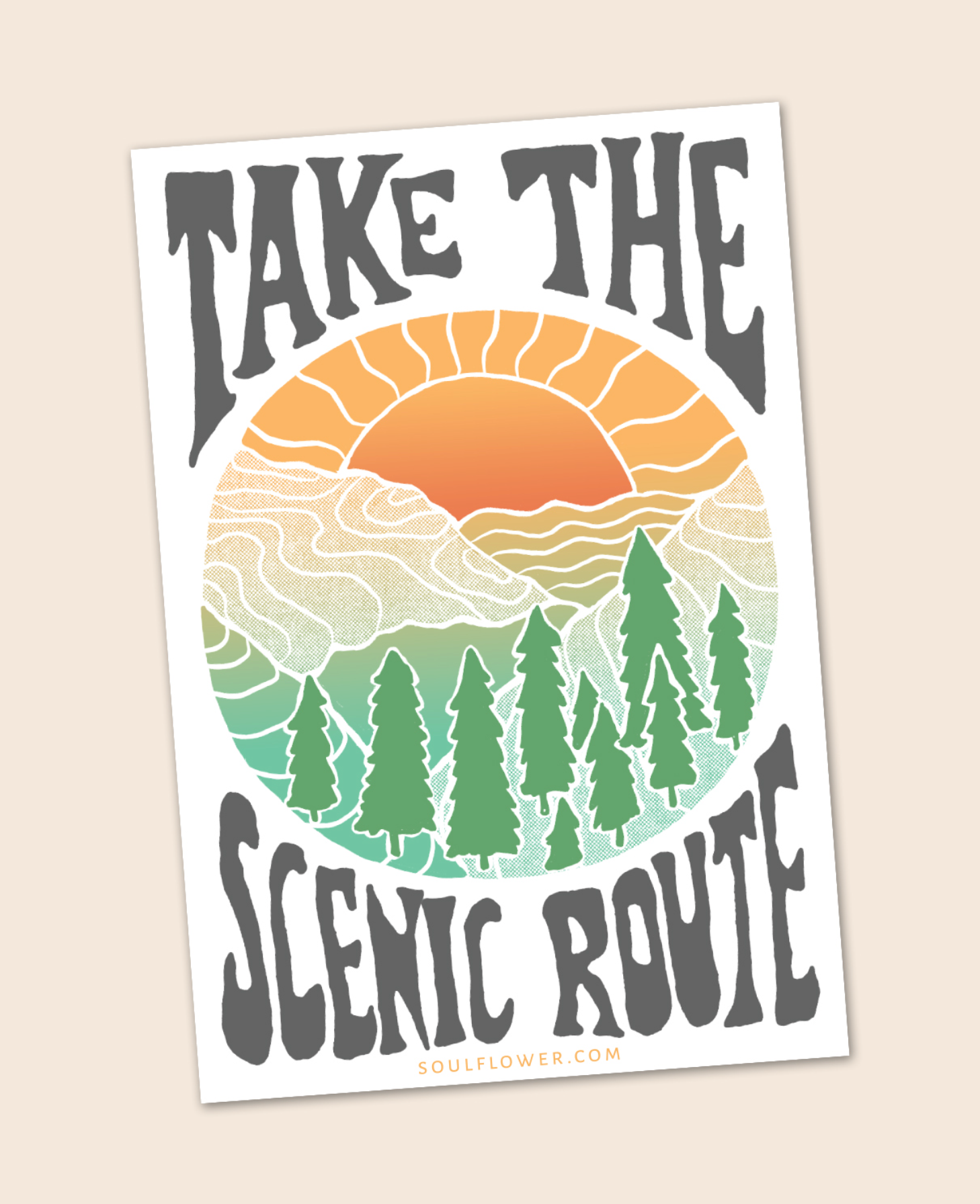 Take the Scenic Route Sticker - Sunnyside Gift Shop