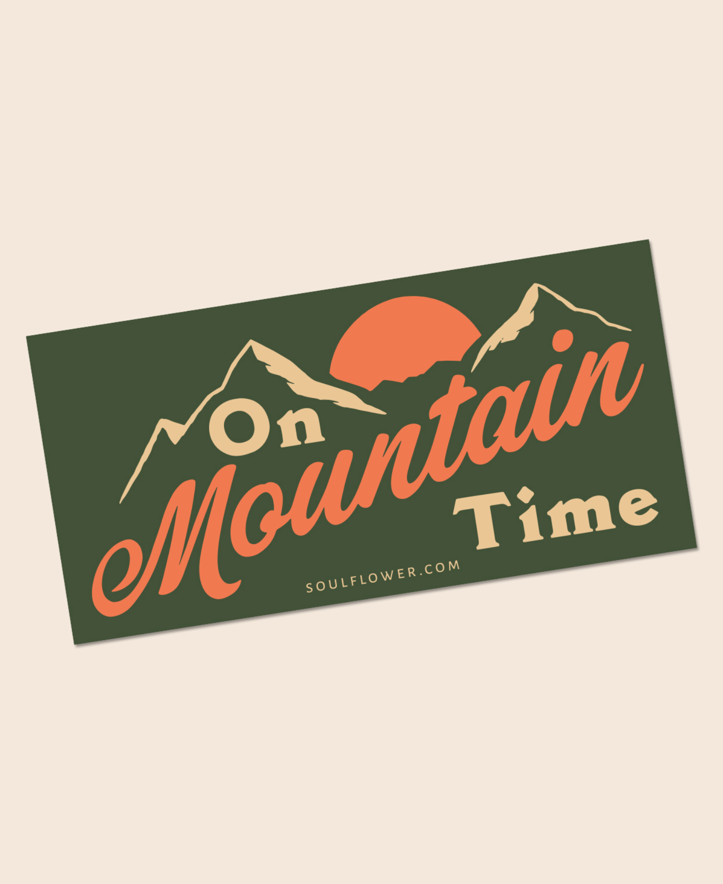 Ourtime Sticker On Mountain Time Sticker - Sunnyside Gift Shop