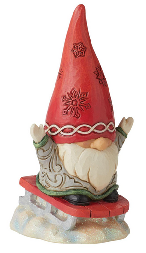 Gnome Sledding Statue by Jim Shore Heartwood Creek