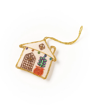 Home Sweet Home Plush Ornament - Larissa Collection, Handcrafted in India