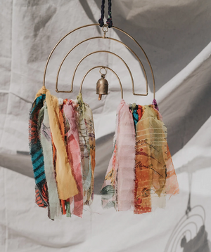 Rainbow Dream Sari Tassels Swapna Bell Chime Handcrafted in India