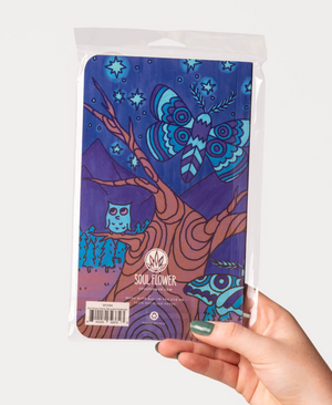 Owl Moon Scene Recycled Notebook