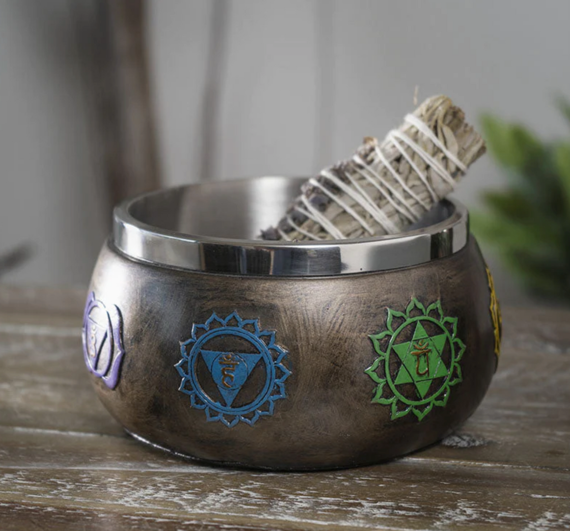 Seven Chakras Smudge Bowl